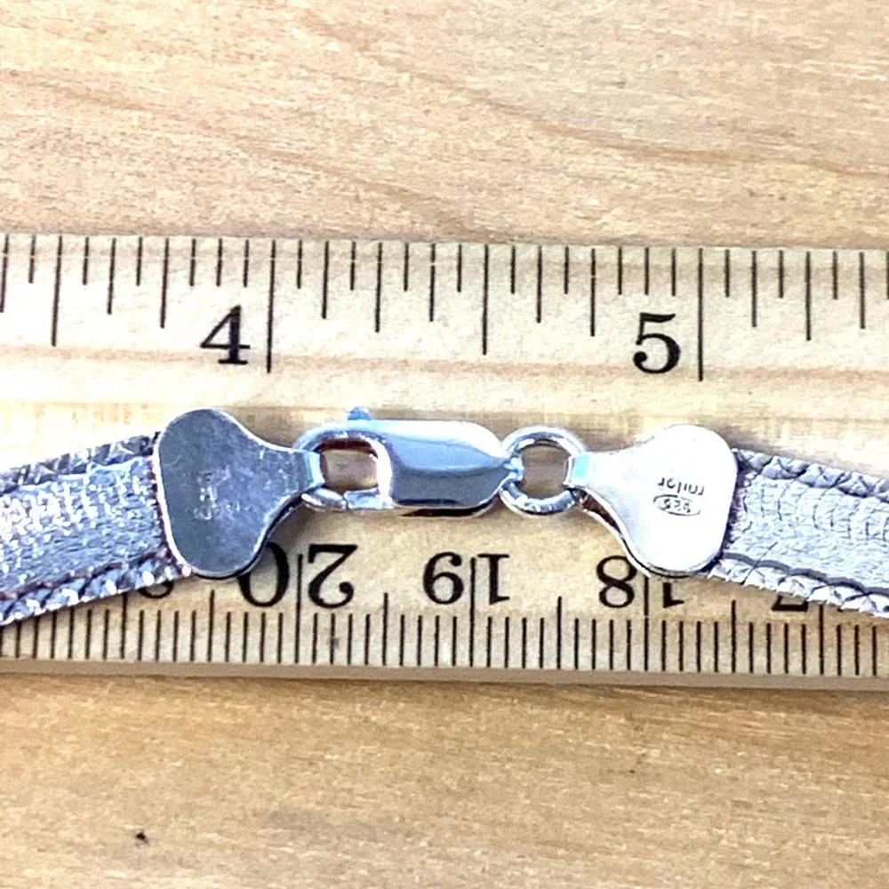 Sterling Silver Milor 8.4MM Wide Textured Design - Picture 6 of 7